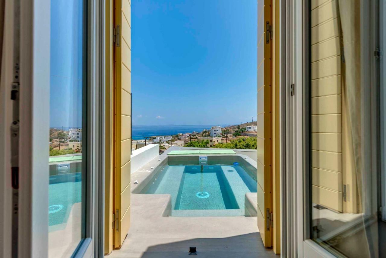 Villa Alba In Syros With Private Jacuzzi Azolimnos Exterior photo